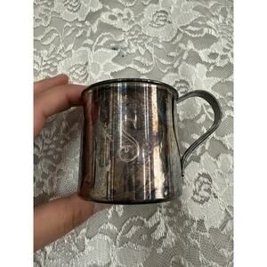 Vintage 1881 Rogers EPNS Silver Plated Baby Mug Cup Spoon Handle
